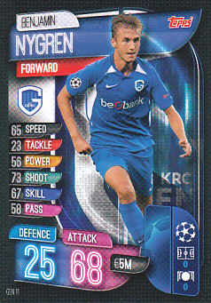 Benjamin Nygren KRC Genk 2019/20 Topps Match Attax CL #GEN11